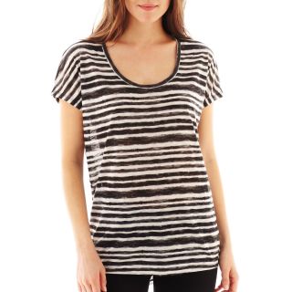 Mng By Mango Short Sleeve Striped Tee, White, Womens