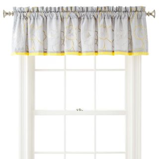 Home Expressions Blooms Valance, Gray