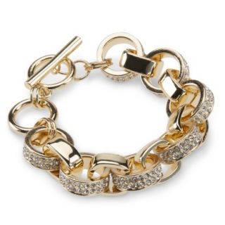 Womens Pave Fashion Bracelet   Gold/Crystal