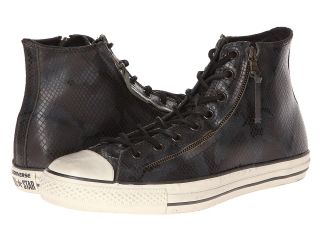 Converse by John Varvatos Chuck Taylor All Star Double Zip Hi   Snake Emboss Lace up casual Shoes (Gray)