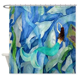  Dolphin Mermaid Party Shower Curtain