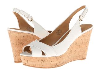 Nine West Clambake Womens Wedge Shoes (White)