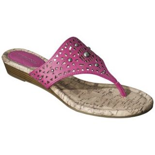 Womens Merona Elisha Perforated Studded Sandals   Pink 7.5