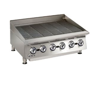 Star Manufacturing 36 Lava Rock Charbroiler w/ Manual Controls, NG