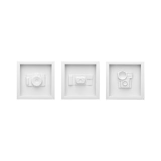 UMBRA Set of 3 Candid Camera Shadowbox Wall Decor, White
