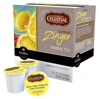 Keurig Celestial Seasonings Lemon Zinger Herbal Tea K Cups, 18 Ct.