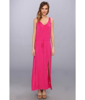 LAmade V Back Tie Waist Maxi Womens Dress (Pink)