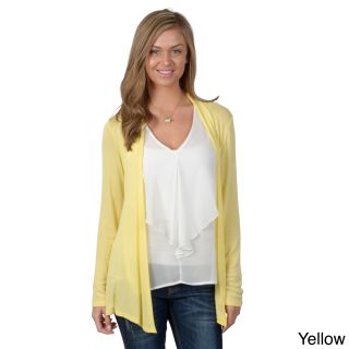 Hailey Jeans Co Hailey Jeans Co. Juniors Open Front Long Sleeve Cardigan Yellow Size S (1  3)