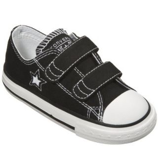 Toddlers Converse One Star 2 Strap Canvas Oxford Shoe   Black 7.0