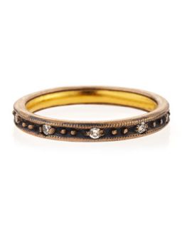 Textured Edge Diamond Band Ring, Size 7