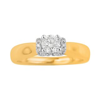 True Love, Celebrate Romance 1/2 CT. T.W. Diamond 14K Gold Bridal Ring, Yellow,