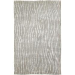 Candice Olson Hand knotted Dereham Abstract Plush Wool Rug (5x8)