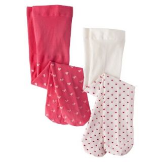 Cherokee Infant Toddler Girls 2 Pack Tights   Pink 2T/3T