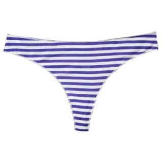 Gilligan & OMalley Womens Modal Thong  Blue Stripe XS