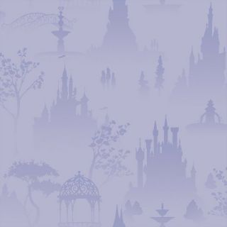 Scenic Princess Toile Wallpaper   Purple