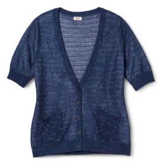 Mossimo Supply Co. Juniors Plus Size Short Sleeve Cardigan   Blue 2X