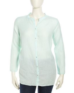 Organic Linen Long Sleeve Tunic, Aurora, Womens