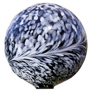 Black and White Swirl Glass Gazing Ball