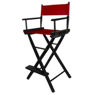 Directors Chair Bar Height Directors Chair   Black Frame, Red Canvas
