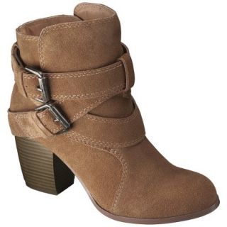 Womens Mossimo Supply Co. Jessica Suede Strappy Boot   Cognac 7