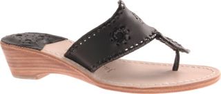 Womens Jack Rogers Palm Beach Navajo Midwedge   Black/Patent Sandals