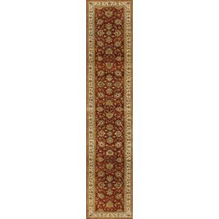 Hand knotted Ziegler Rust Beige Vegetable Dyes Wool Rug (4 X 12)