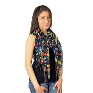 La77 Womens Distressed Abstract Scarf