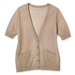 Mossimo Supply Co. Juniors Plus Size Short Sleeve Cardigan   Oatmeal 2X