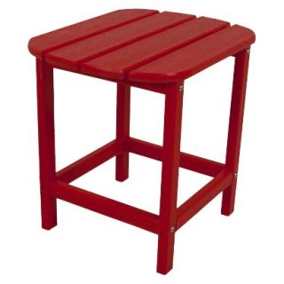 Polywood South Beach Patio Side Table   Red
