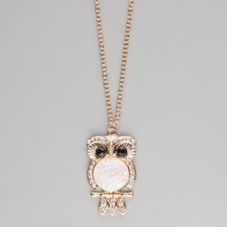 Hologram Owl Necklace Gold One Size For Women 228351621