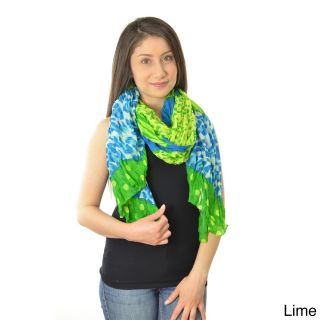 La77 Womens Dot Mixed Media Scarf Green Size One Size Fits Most