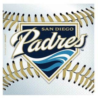 San Diego Padres Baseball   Beverage Napkins