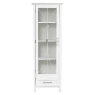 Linen Cabinet Elegant Home Fashions Symphony Tall Floor Cabinet   White