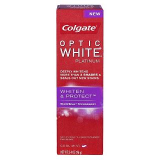 Colgate Optic White PLATINUM Whiten & Protect Cool Mint Toothpaste   3.4 oz
