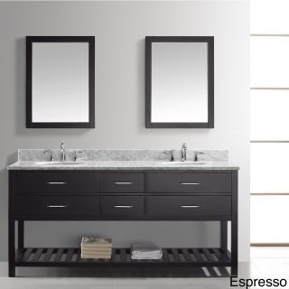 Virtu Usa Caroline Estate 72 inch Double Sink Bathroom Vanity Set
