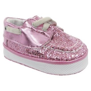 Infant Girls Natural Steps Lil Harbordale Glitter Boat Shoes   Pink 0