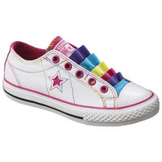 Girls Converse One Star Fancy Sneaker   White 6