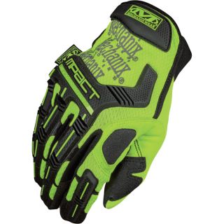 Mechanix Wear Safety M Pact Gloves   High Visibility Yellow, XL, Model SMP 91 