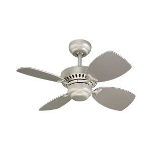 Monte Carlo MON 4CO28BP Brushed Pewter Colony I i 28 4 Blade Mahogany Ceiling