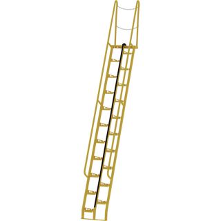 Vestil Alternating Tread Stairs   13 Ft. H, 68 Degree Angle, 21 Steps, Model