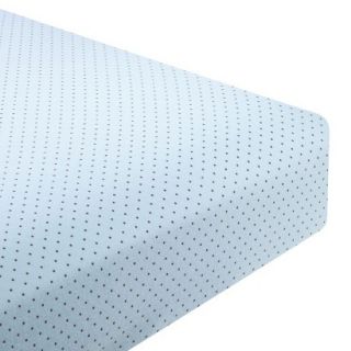 Swaddle Designs Fitted Crib Sheet   Blue with Brown Mod Dots