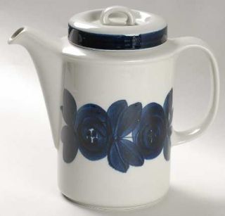 Arabia of Finland Anemone Blue Coffee Pot & Lid, Fine China Dinnerware   Blue Ba