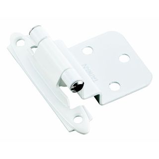 Amerock Gloss White 0.375 inch Offset Face Mount Self Closing Hinges (pack Of 10)