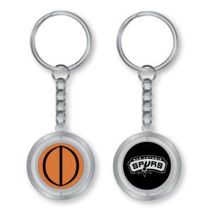 San Antonio Spurs AMINCO INC. Rubber Basketball Spinning Key Ring