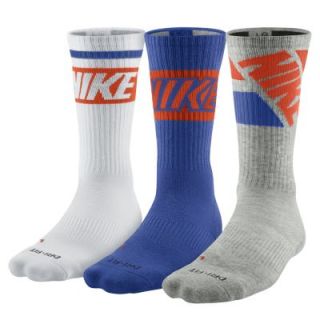Nike Dri FIT Fly Rise Crew Socks (Large/3 Pair)   Wh