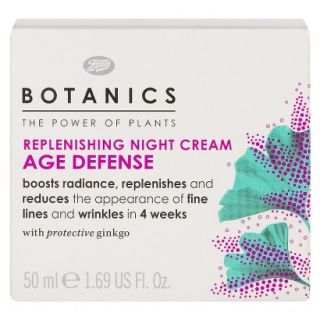 Boots Botanics Age Defense Replenishing Night Cream   1.69 oz