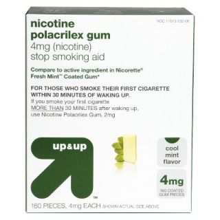 up&up Nicotine Polacrilex 4 mg Cool Mint Gum  160 Count