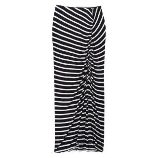 Mossimo Womens Drapey Knit Maxi Skirt   Black/White XS