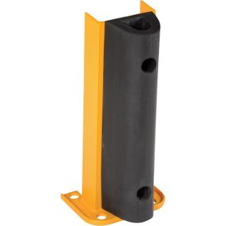 Vestil Structural Cast Rack Guard   With Rubber Bumper, 18 Inch H, 5 1/2 Inch W