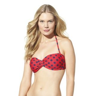 Mossimo Womens Mix and Match Polka Dot Bandeau Swim Top  Poppy Red S
